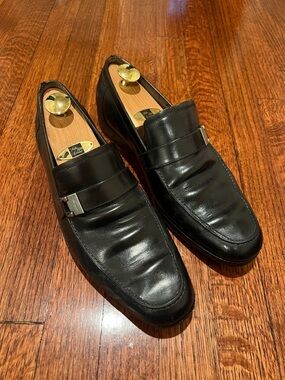 Ferragamo Classic Black Men’s Leather Loafers